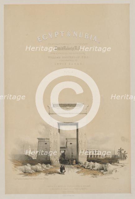 Egypt and Nubia: Frontispiece Volume V, 1849. Creator: Louis Haghe (British, 1806-1885); F.G.Moon, 20 Threadneedle Street, London.