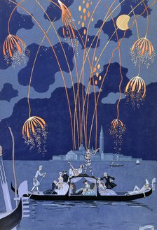 'Fireworks in Venice', 1924. Artist: Georges Barbier