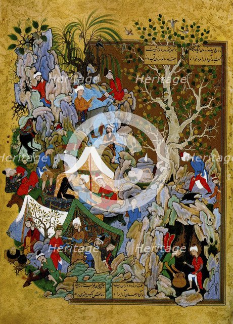Folio from Haft Awrang (Seven Thrones), by Jami, 1539-1543.  Artist: Muzaffar 'Ali