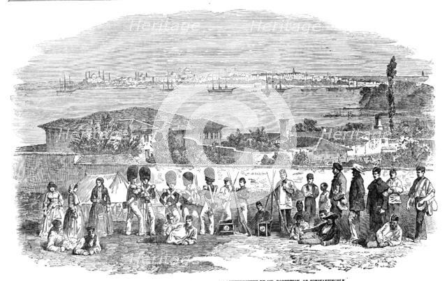 H.B.M. Foot Guards encamped at Scutari - from a daguerreotype by Mr. Robertson, of Constan..., 1854. Creator: Unknown.