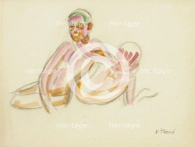 Two naked boys, c1910s. Creator: Verner Thome.