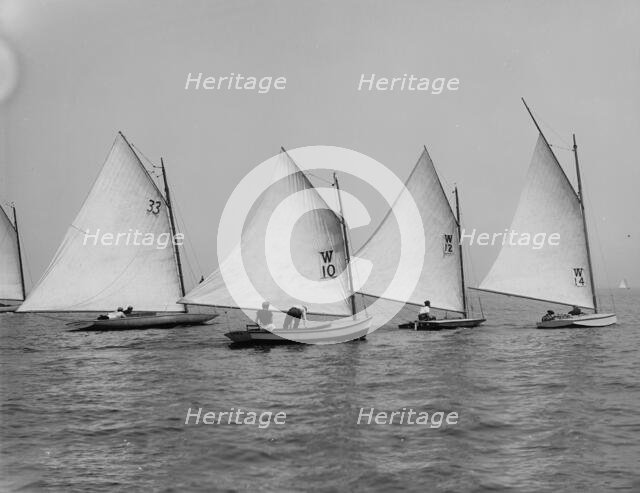 Minnetonka, Cora, Lark, and Lobster, 1898 July 4. Creator: John S Johnston.