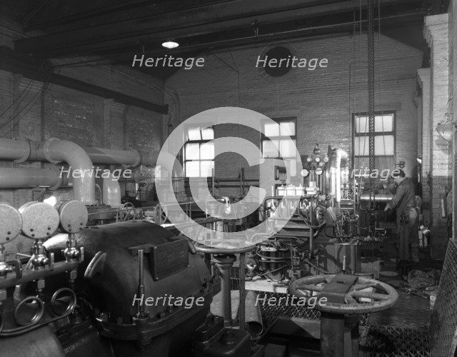 Interior of the pump House at Brookhouse Colliery in South Yorkshire, 13 Dec 1962. Artist: Michael Walters