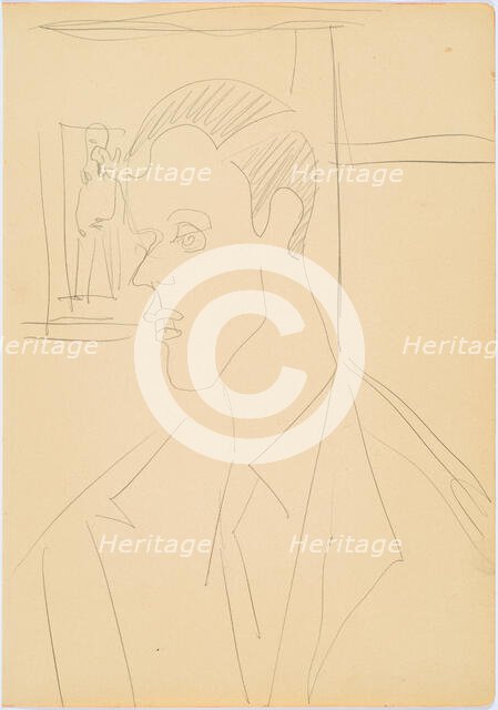 Portrait of Dr Max Huggeler, 1932-1934. Creator: Kirchner, Ernst Ludwig (1880-1938).