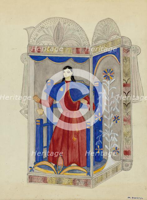 Tin Nicho with Santo Nino, c. 1937. Creator: Marjery Parish.