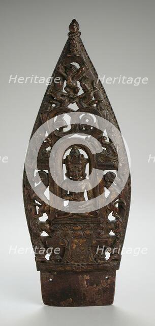 Ritual Diadem Plaque with the Jina Buddha Amoghasiddhi, 13th-14th century. Creator: Unknown.