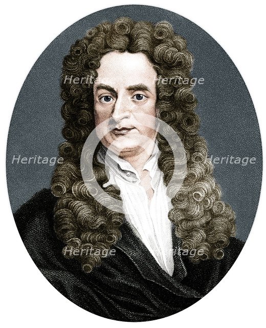Isaac Newton, English mathematician, astronomer and physicist, (1818). Artist: R Page.