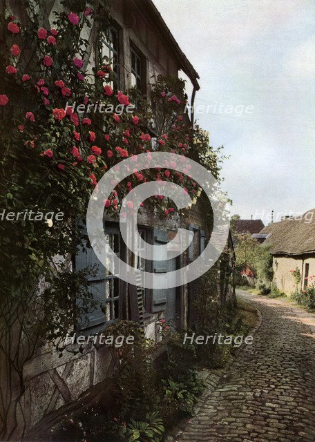 A cobbled street in Gerberoy, France, 1938. Artist: Unknown