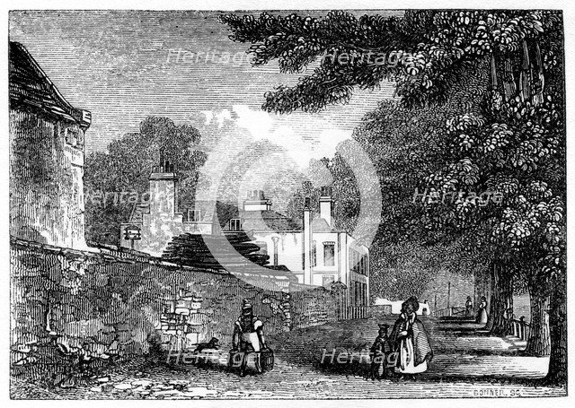Upper Flask Tavern, Hampstead Heath, residence of George Steevens, 1840. Artist: Unknown