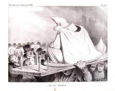 La tête branlante, 1834. Creator: Honore Daumier.