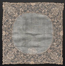 Handkerchief, early 1800s. Creator: Unknown.