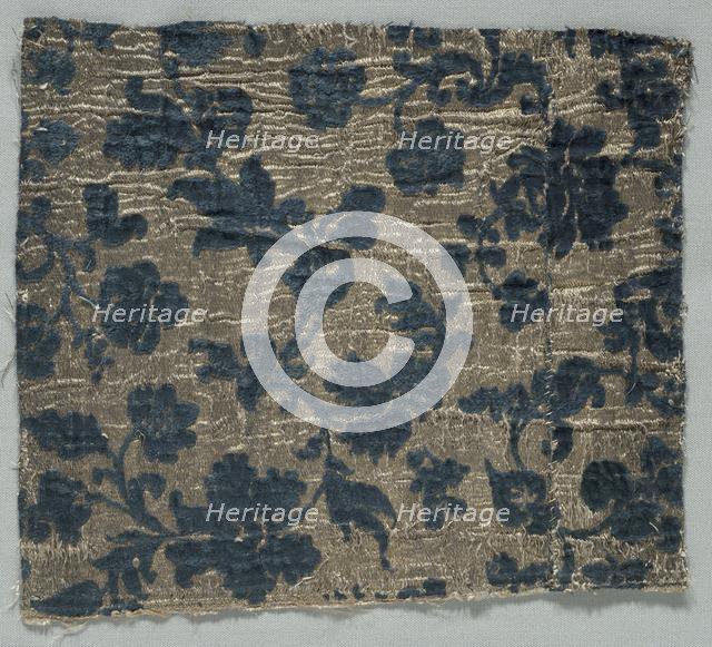 Velvet Fragment, c. 1700. Creator: Unknown.