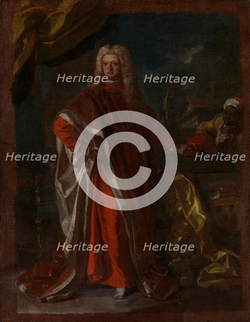 Diego Pignatelli d'Aragona (1687-1750) and an Enslaved African Servant, probably 1731 or 1732. Creator: Francesco Solimena.