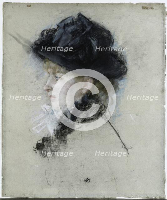 Mlle. Louise Riesener, 1888. Creator: Berthe Morisot (French, 1841-1895).