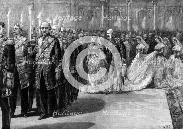 Marriage Festivities at Berlin: Fackel-Tanz, or torch dance at the Royal Wedding..., 1881. Creator: William Heysham Overend.