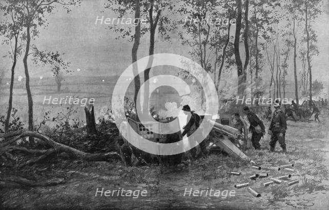 ''Notre Artillerie de Campagne; Le 75 en action', 1914. Creator: Georges Bertin Scott.