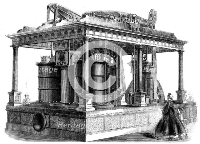 The International Exhibition: blast-engines by the Lilleshall Company, Shiffnal, Shropshire..., 1862 Creator: Unknown.