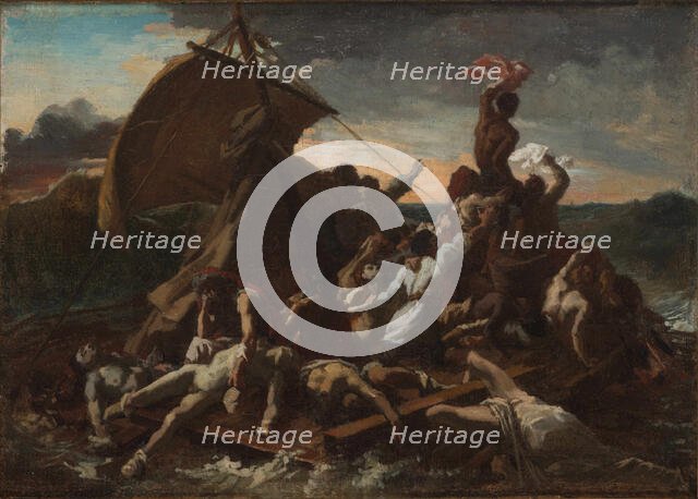 The Raft of the Medusa (Le Radeau de la Méduse). Fourth sketch. Creator: Géricault, Théodore (1791-1824).