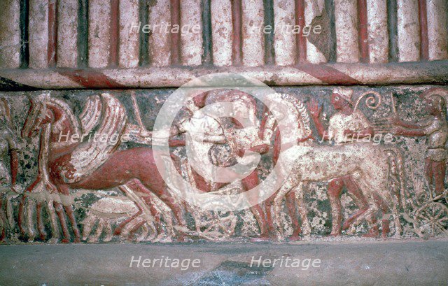 Etruscan relief from a temple in Rome, 16th century. Artist: Unknown