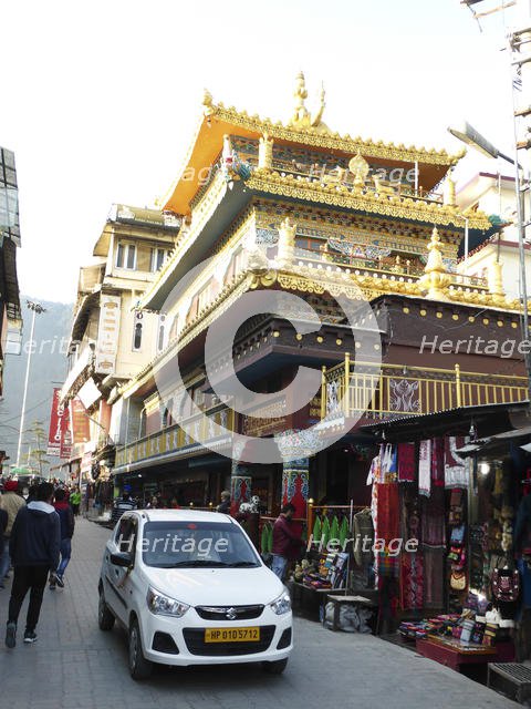 Dharamshala street scene Himachal Pradesh. Creator: Unknown.