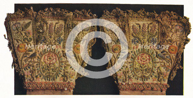 'Gauntlets of a pair of gloves, believed to have belonged to Prince Rupert', c17th century Artist: Unknown.