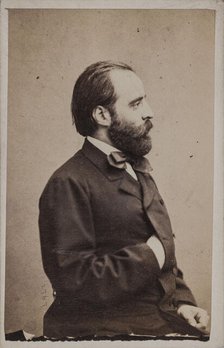 Portrait of the conductor and composer Angelo Mariani (1821-1873). Creator: Photo studio Giulio Rossi & Giovan Battista Sciutto.