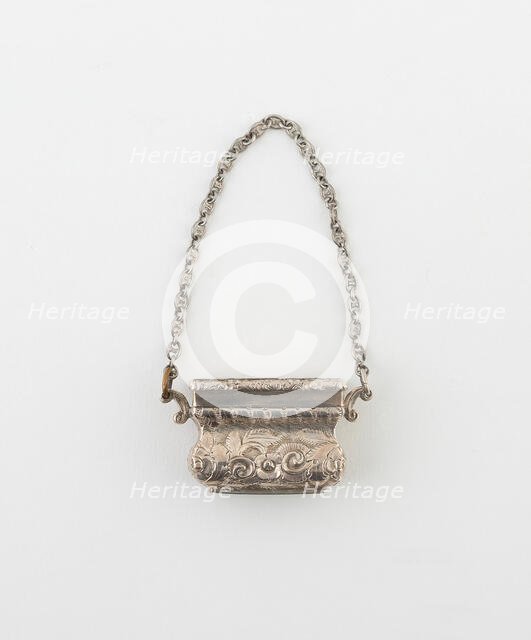 Purse-Shaped Vinaigrette with View of Windsor Castle, Birmingham, 1843/44. Creator: Marked JT.