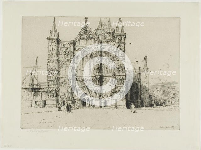 Salisbury Cathedral, 1897. Creator: Charles John Watson.