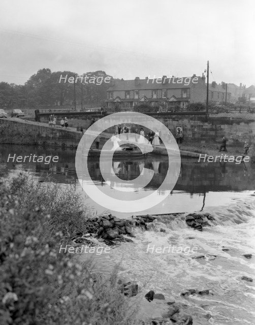 Ferry boat wedding party, Mexborough, South Yorkshire, 1960. Artist: Michael Walters