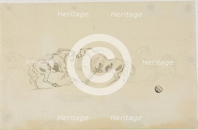 Horses Fighting, n.d. Creator: Sawrey Gilpin.