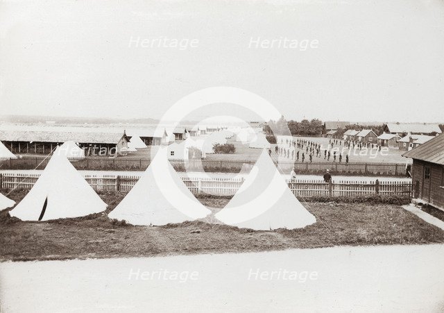 Cavalry camp at Ljungbyhed, Scania, Sweden, 1894. Artist: Unknown