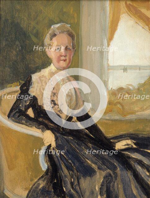 Portrait of Countess Elisabeth Wachtmaister, compositional sketch, 1901. Creator: Albert Edelfelt.