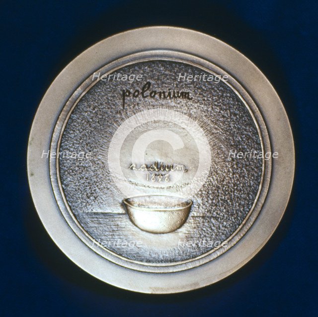 Medal commemorating Marie Sklodowska Curie, Polish-born French physicist, 1967. Artist: Unknown