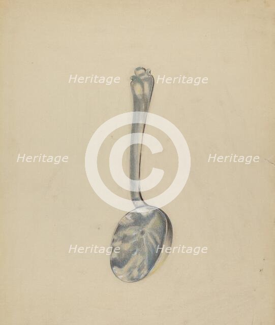 Silver Funeral Spoon, c. 1936. Creator: Jack Staloff.