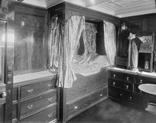Interior of cabin on steam yacht 'Venetia', 1920. Creator: Kirk & Sons of Cowes.
