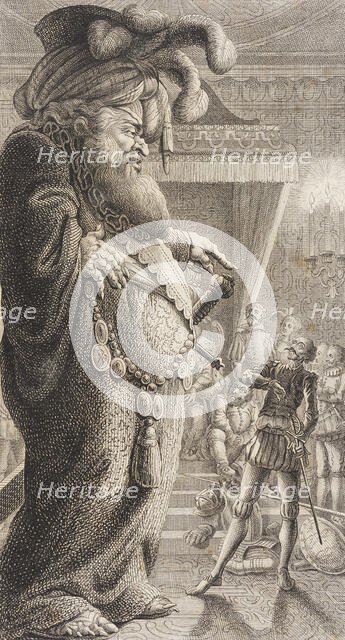 Plate XXII from Life and Adventures of the Knight Don Quixote de la Mancha, 1780. Creator: Daniel Berger.