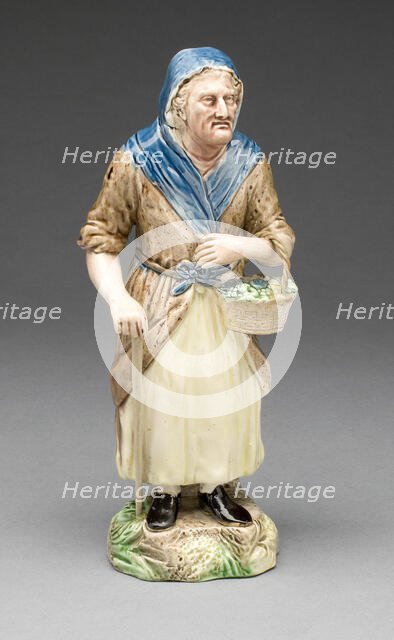 Woman as Old Age, Burslem, c. 1787. Creators: Ralph Wood the Elder , Enoch Wood.