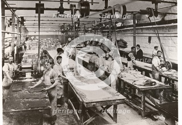Men breaking toffee, Mackintosh Factory, Halifax, West Yorkshire, 1912. Artist: Unknown