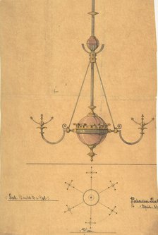Design for a Glass Chandelier, ca. 1880. Creator: Richardson Ellson & Co.