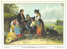 Roadside picnic, 1840. Creator: J. Ranstl.