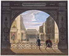 View of the Haymarket Theatre, London, c1820.                                                      Artist: Anon