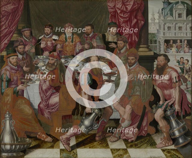 Banquet of the council members of the Town Hall, 1574. Creator: Claeissens, Antoon (Antonius) (1536-1613).