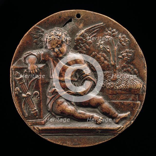 Sleeping Cupid, early 16th century. Creator: Pseudo Antonio da Brescia.