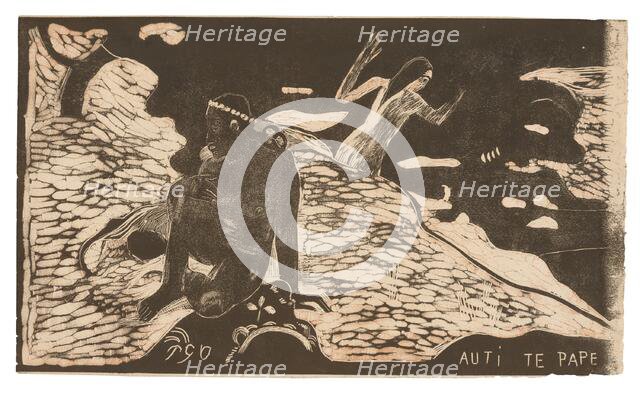 Auti te pape (Women at the River), from the Noa Noa Suite, 1893/94. Creator: Paul Gauguin.