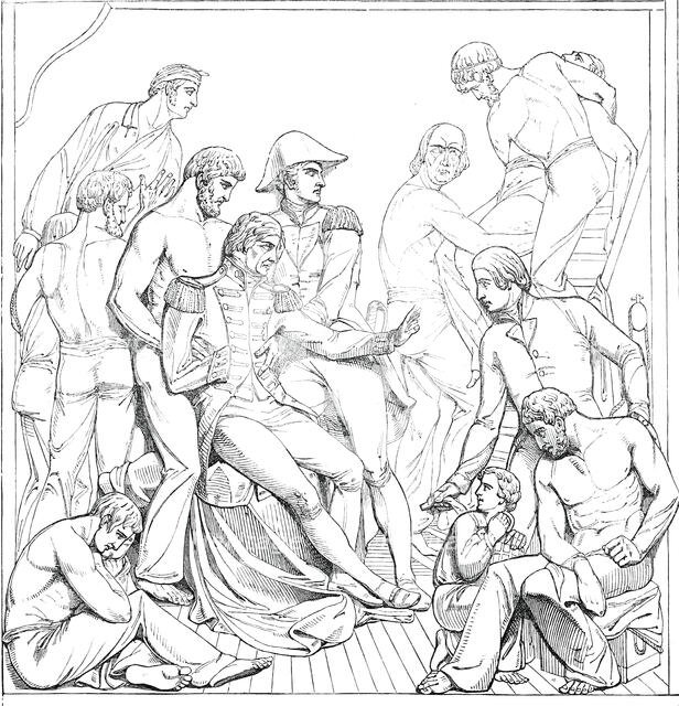 Bronze Alto-Rilievo, by Woodington, for the Nelson Monument, Trafalgar-Square..., 1850. Creator: Unknown.