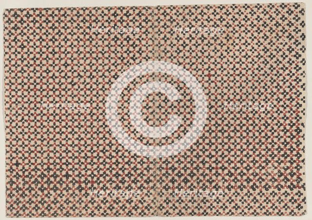 Sheet with overall geometric pattern, 19th century. Creator: Anon.