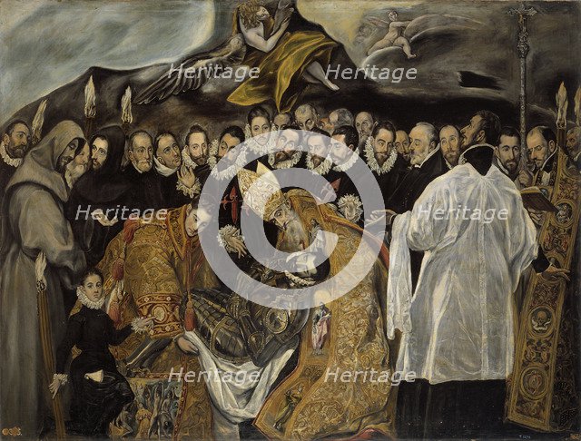 The Burial of the Count of Orgaz (lower part), ca 1625. Artist: El Greco, (Copy)  