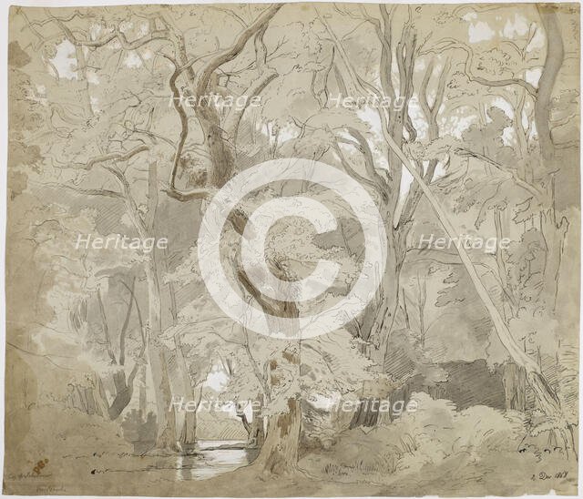 Grove Landscape, Copy after Schirmer, 1868. Creator: Oscar Kleineh.