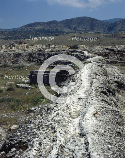 Ruins and canalization, Hierapolis, Turkey, early 2nd century BC (1999). Creator: Unknown.