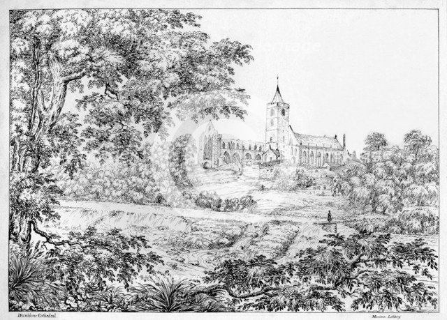 'Dunblane Cathedral', c1812. Artist: S Leith.